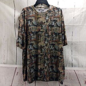 Oilfield Camo Moisture Wicking Tee Shirt Mens Size 2XL